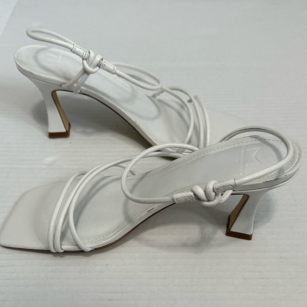 Marc Fisher LTD - Davia Heeled Sandal - White - Size 8M - Well Loved - Picture 3 of 9